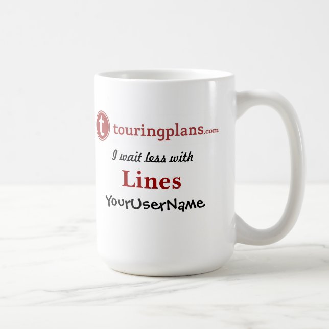 Lignes Classique Blanc 15 oz. Mug (Droite)
