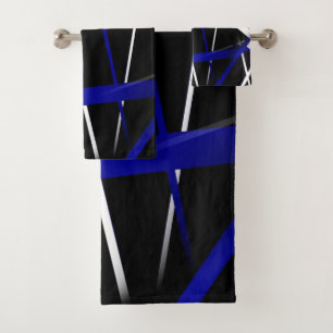 Lignes de bleu de Criss et blanches royales