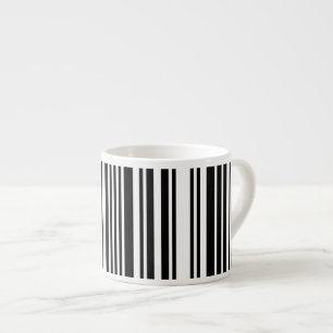 Lignes de code-barres noir Espresso Mug