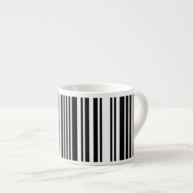 Lignes de code-barres noir Espresso Mug (Devant droit)