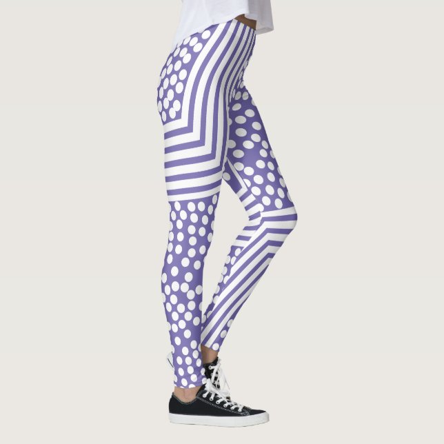 Lignes de points Polka funky Leggings gras (Droite)