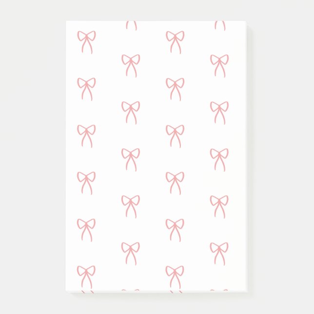 Lignes de vaches dans Coquette Pink Post-It Notes (Devant)