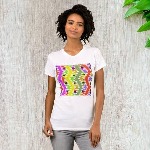 Lignes de Zigzag colorées T-shirt femme