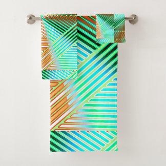 Lignes dégradées multicolores géométriques moderne