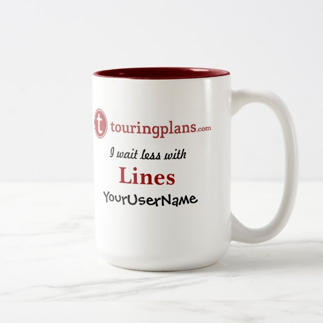 Lignes Deux Tons 15 oz. Mug (Droit)