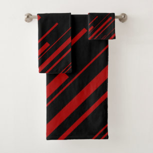 Lignes diagonales en rouge et noir