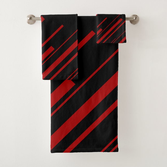 Lignes diagonales en rouge et noir (En situation)