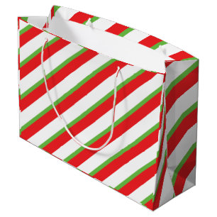 Lignes diagonales motif sac cadeau de Noël
