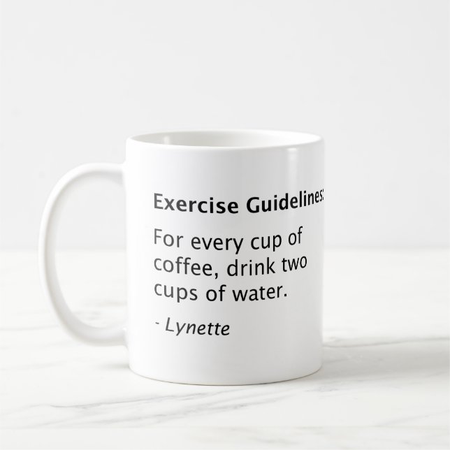 Lignes directrices pour l'exercice WOW - Mug de ca (Gauche)
