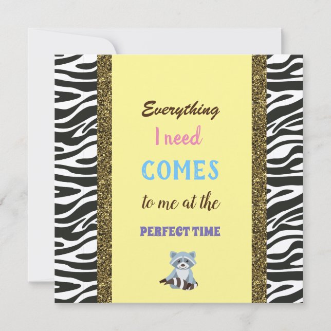 lignes dorées, Affirmation, raton laveur (Devant)