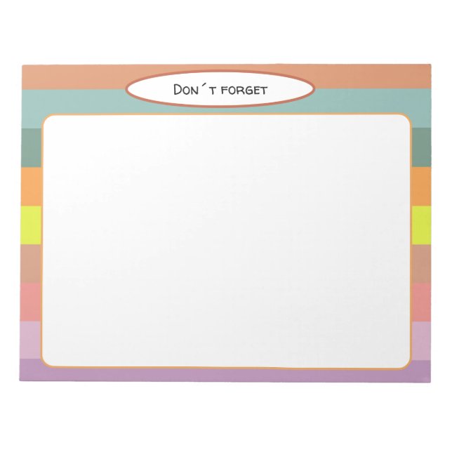 Lignes esthétiques du paysage Bloc-notes (Devant)