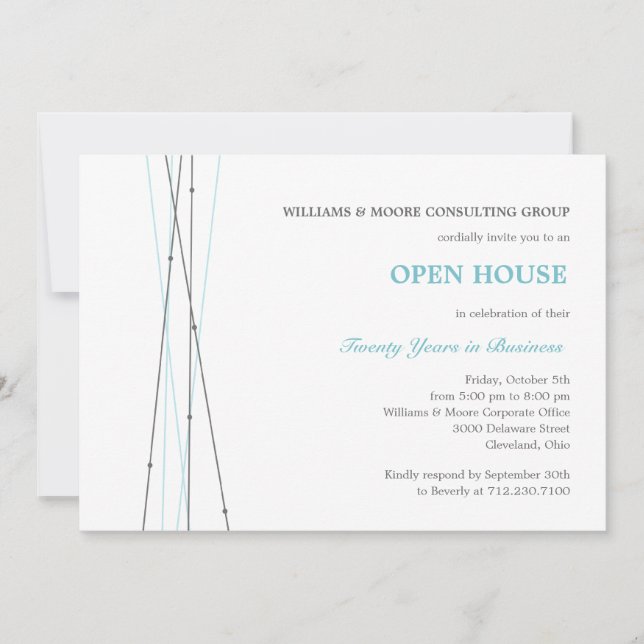 Lignes et points Invitation à une fête ou à un évé (Devant)