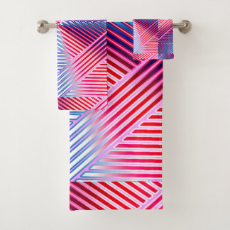 Lignes géométriques multicolores dégradées moderne
