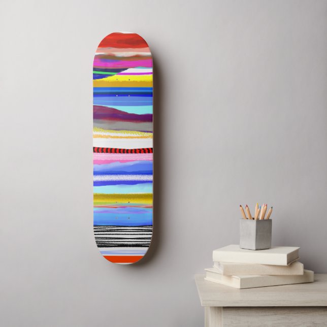 Lignes incroyables style skateboard surf vintage d (Art mural)