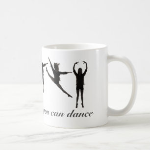 Lignes inspirées de tasse de café de danse belle