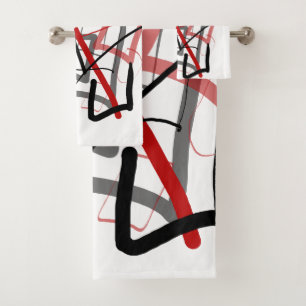 Lignes libres en noir et rouge