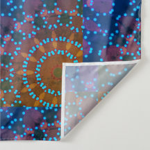 LIGNES Mandala MODERNES -BLEUE-VERTE- Tapisserie R