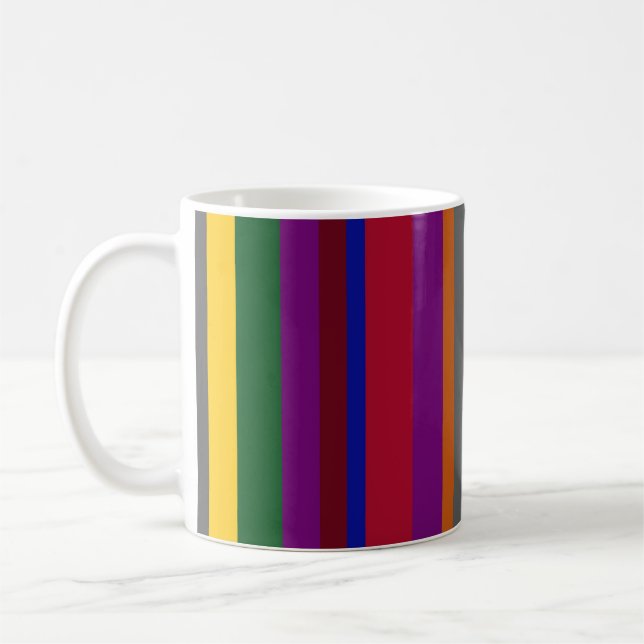 Lignes multicolores sur un mug classique (Gauche)