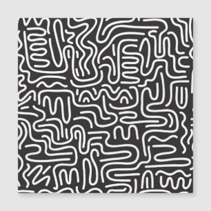 Lignes ondulées de doodle rétro : Monochrome