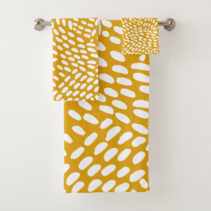Lignes pointillées brûlé motif jaune