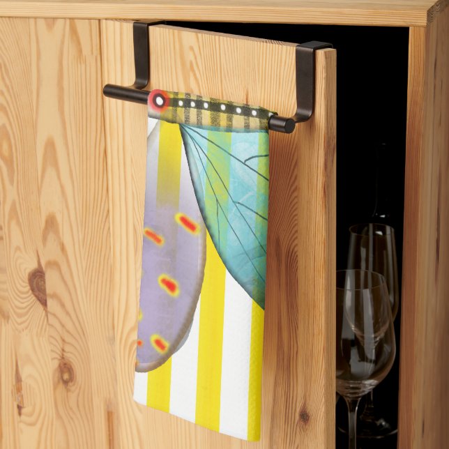 Lignes serviette de cuisine papillon (Pliage en tiers)