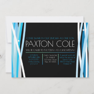 LIGNES SIMPLES BAR MITZVAH Invitation