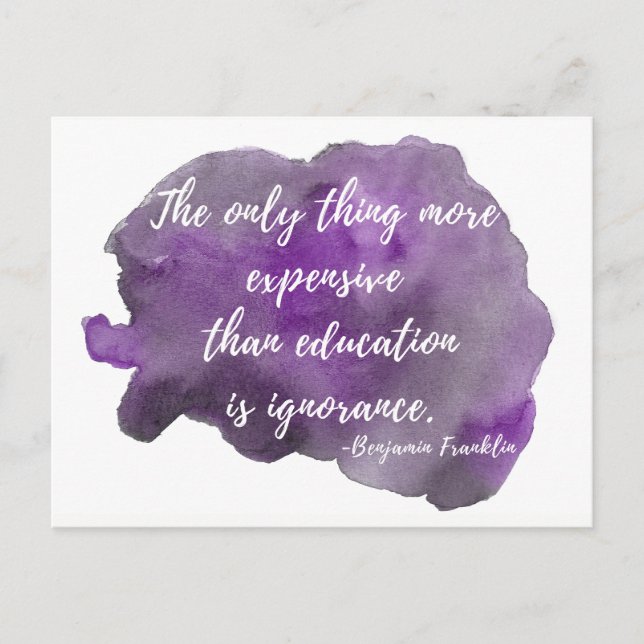 L'ignorance est une carte postale coûteuse pour la (Devant)