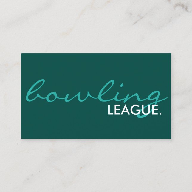 ligue de bowling. carte de visite (personnalisable (Devant)