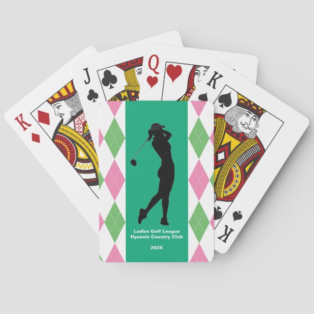 Ligue de golf des dames - Cartes à jouer (dos)