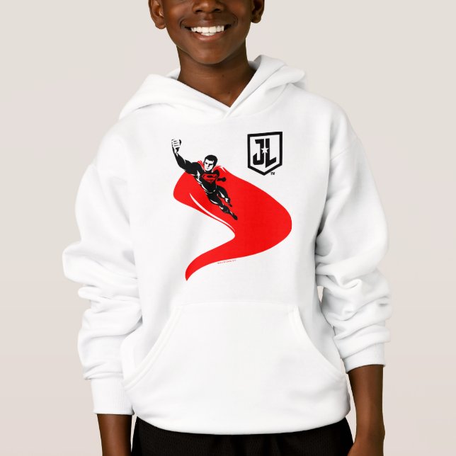 Ligue de Justice | Superman Flying Noir Pop Art (Devant)