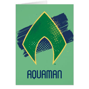 Ligue de Justice   Symbole Aquaman à demi-teintes 