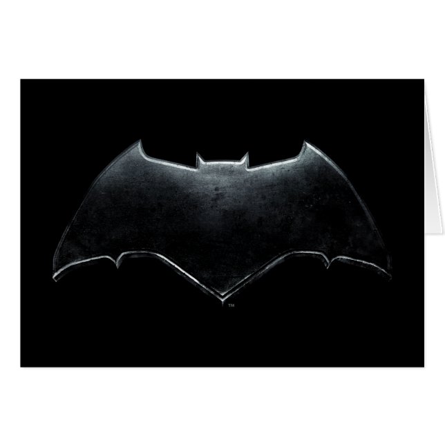 Ligue de Justice | Symbole de batman métallique (Devant horizontal)
