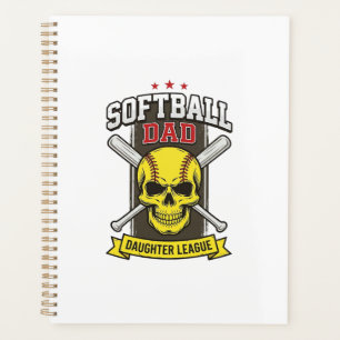 Ligue de softball père fille design vectoriel vint