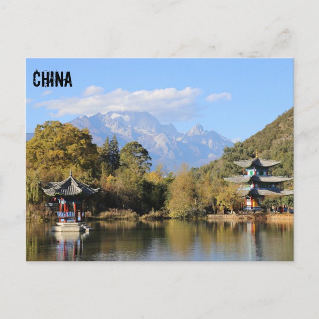 Lijiang, Carte postale chinoise (Devant)