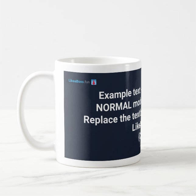 LikeABoss.fun Official Mug - NORMAL MODE Edition (Gauche)