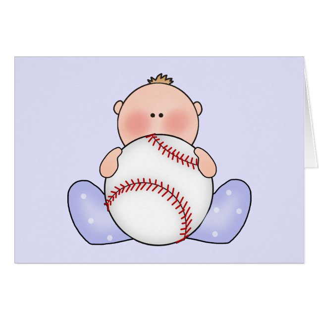Lil Baseball Baby Boy Carte Vierge (Devant Horizontal)