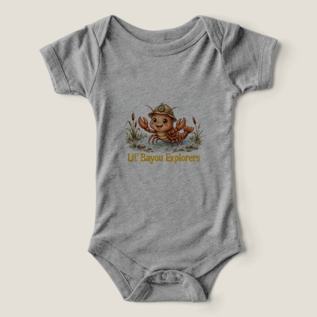 Lil' Bayou Explorers Bébé Crawfish Une Pièce (Design Recto)