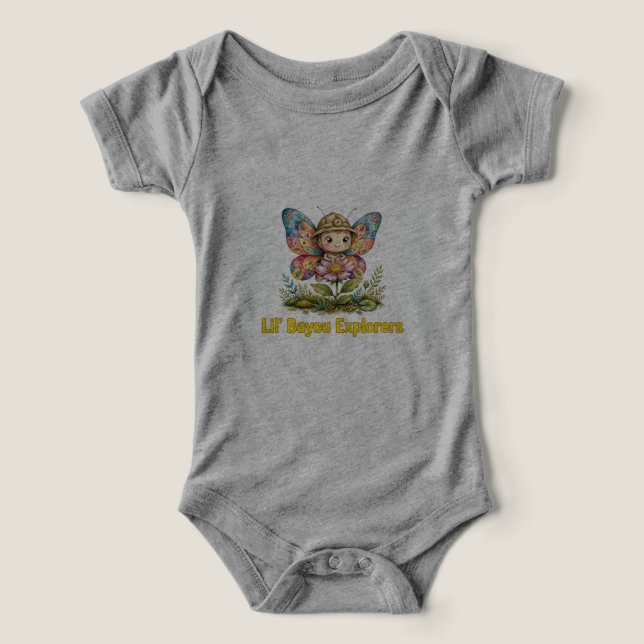 Lil' Bayou Explorers Papillon Bébé Une Pièce (Design Recto)