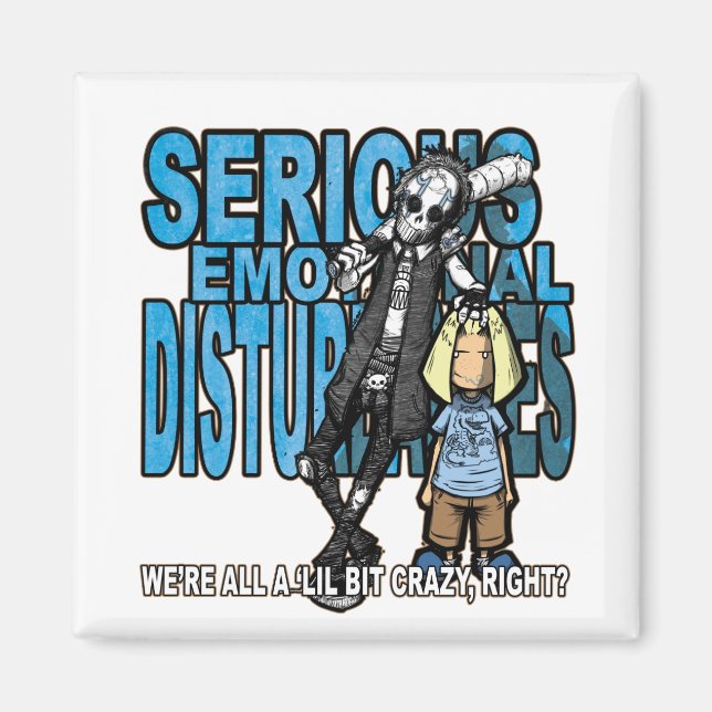 Lil Bit Crazy Office Magnet (Devant)