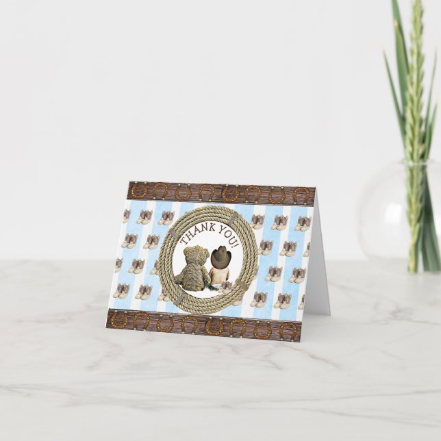 Lil Cowboy et Teddy Bear Merci Notes (Devant)