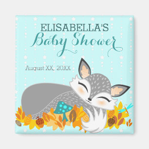 Lil Foxie Cub - Aimant de Baby shower personnalis
