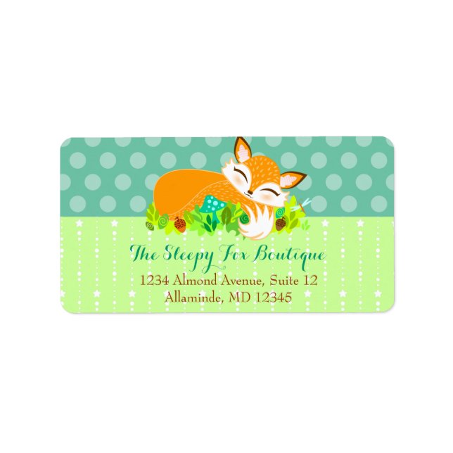 Lil Foxie Cub - Cute Fox Custom Étiquettes de adre (Devant)