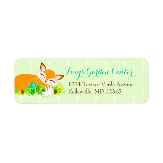 Lil Foxie CUB - étiquettes de adresse de retour