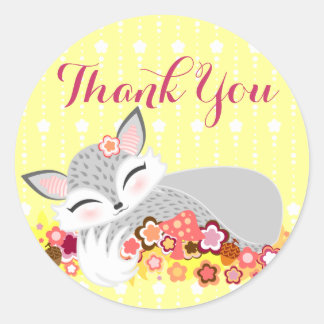 Lil Foxie Cub - Stickers "Merci" mignons