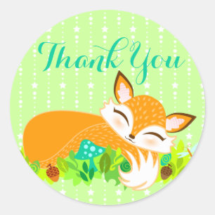 Lil Foxie Cub - Stickers "Merci" mignons