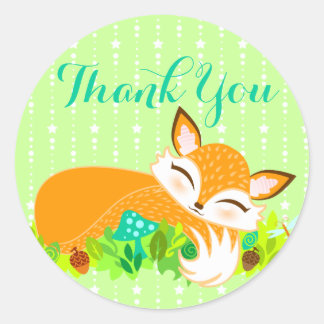 Lil Foxie Cub - Stickers "Merci" mignons