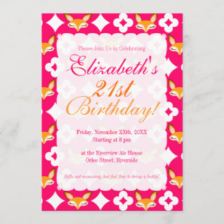 Lil Foxie - invitations mignonnes de coutume de