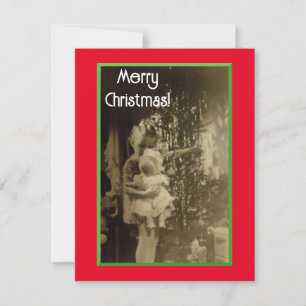 Lil Girl avec nouvelle carte de Noël poupée