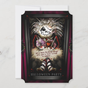 Lil Girly Voodoo Doll Invitation de la fête d'Hall