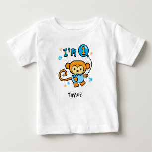 Lil Monkey 1er Anniversaire T-shirt bébé